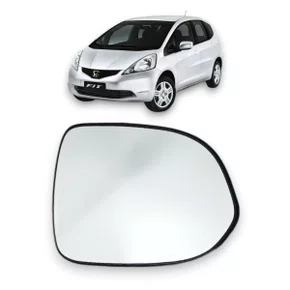 Lente C/ Base Refil Retrovisor Fit 2004 a 2008 Direito