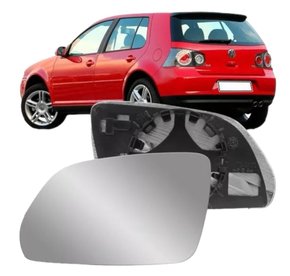 Lente C/ Base Refil Retrovisor Golf 2007 a 2011 Esquerdo Motorista METAGAL