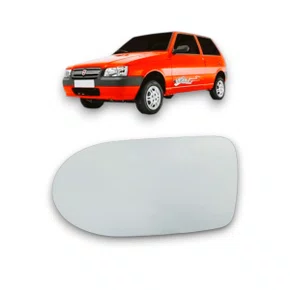Lente C/ Base Refil Retrovisor Grande Uno Quadrado Esquerdo