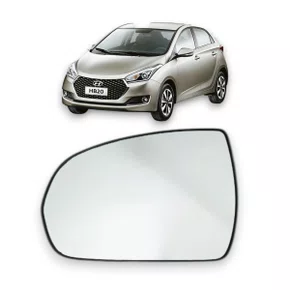 Lente C/ Base Refil Retrovisor HB20 2020 a 2022 Direito