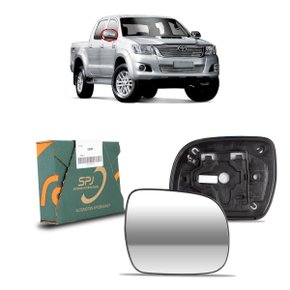 Lente C/ Base Refil Retrovisor Hilux 2005 a 2015 Esquerdo Motorista ORIGINAL