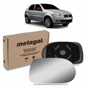 Lente C/ Base Refil Retrovisor Maior Palio Celebration 2011 a 2016 Direito Caroneiro METAGAL