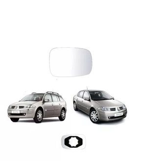 Lente C/ Base Refil Retrovisor Megane Grandtour 2006 a 2011 Direito Caroneiro ORIGINAL