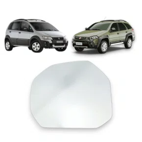 Lente C/ Base Refil Retrovisor Palio Weekend Strada Idea Adventure Locker 2010 a 2018 Direito Caroneiro BLAWER