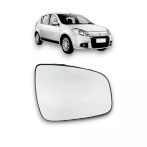 Lente C/ Base Refil Retrovisor Sandero Logan Direito