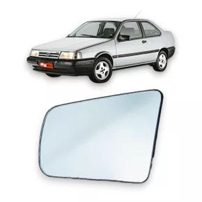 Lente C/ Base Refil Retrovisor Tempra 1992 a 1996 Azul Esquerdo