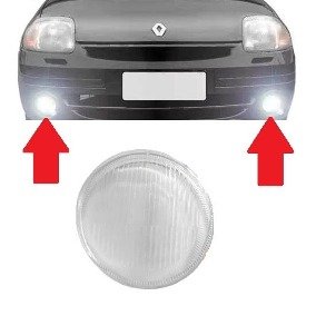 Lente Farol Auxiliar Clio II 1996 Até 1999 Vidro Ambos Lados 