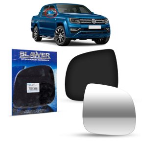 Lente Refil Retrovisor Amarok 2009 a 2018 Esquerdo Motorista BLAWER