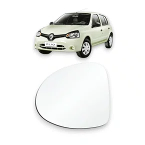 Lente Refil Retrovisor Clio 2013 a 2017 Lado Esquerdo