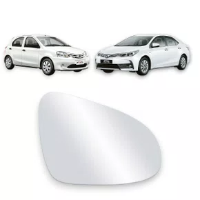 Lente Refil Retrovisor Corolla Etios 2014 a 2019 Lado Direito