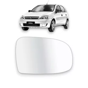 Lente Refil Retrovisor Corsa Montana 2002 a 2012 Esquerdo