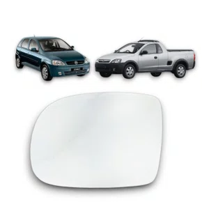 Lente Refil Retrovisor Corsa Montana 2002 a 2012 Esquerdo