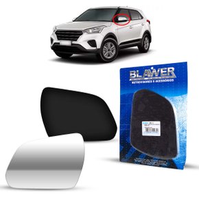 Lente Refil Retrovisor Creta 2016 a 2021 Lado Esquerdo Motorista BLAWER
