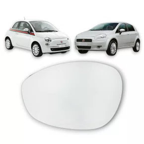 Lente Refil Retrovisor Fiat  Punto Linea Fiat 500 Esquerdo