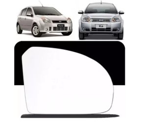Lente Refil Retrovisor Fiesta 2003 a 2014 Ford Ká 2008 a 2013 Lado Direito Passageiro FLABEG