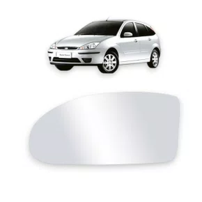Lente Refil Retrovisor Focus 2000 a 2008 Lado Esquerdo
