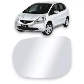 Lente Refil Retrovisor Honda Fit 2004 a 2008 Lado Esquerdo