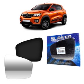 Lente Refil Retrovisor Kwid 2017 a 2021 Lado Esquerdo Motorista BLAWER 