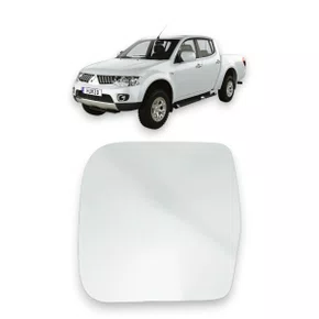 Lente Refil Retrovisor L200 Outdoor TR4 2009 a 2014 Lado Esquerdo Motorista BLAWER