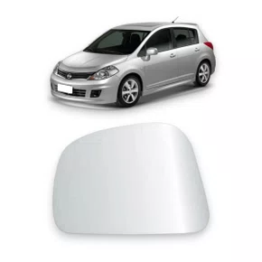 Lente Refil Retrovisor Nissan Tiida 2009 a 2013 Esquerdo