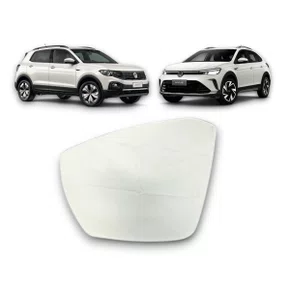 Lente Refil Retrovisor Nivus Polo Apos 2022 T-Cross Lado Esquerdo 