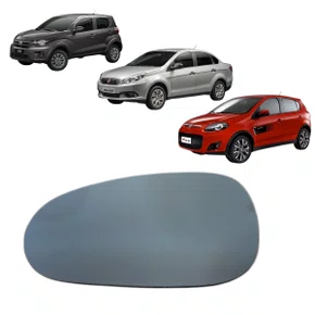 Lente Refil Retrovisor Palio Attractive 2012 a 2018 Grand Siena Mobi Lado Direito Passageiro BLAWER 