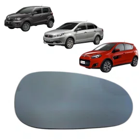Lente Refil Retrovisor Palio Attractive 2012 a 2018 Grand Siena Mobi Lado Esquerdo Motorista BLAWER 