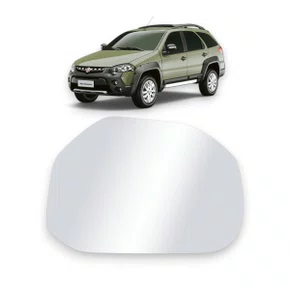 Lente Refil Retrovisor Palio Strada Idea Adventure Esquerdo