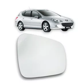 Lente Refil Retrovisor Peugeot 307 407 2002 a 2012 Direito