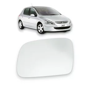 Lente Refil Retrovisor Peugeot 307 407 2002 a 2012 Esquerdo