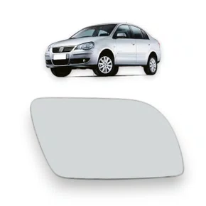 Lente Refil Retrovisor Polo 2002 a 2007 Lado Esquerdo