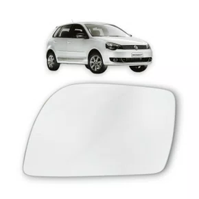Lente Refil Retrovisor Polo 2002 a 2007 Lado Esquerdo 
