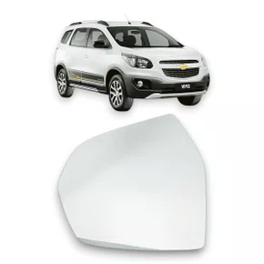 Lente Refil Retrovisor Spin 2012 a 2020 Lado Esquerdo Motorista BLAWER 