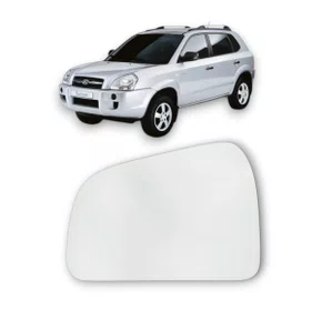 Lente Refil Retrovisor Tucson 2004 a 2017 Lado Esquerdo Motorista FLABEG