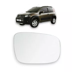 Lente Refil Retrovisor Uno Novo Vivace Way 2011 a 2021 Direito Passageiro FLABEG