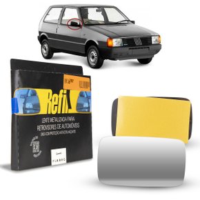 Lente Refil Retrovisor Uno Premio Elba 1984 a 1991 (Pequeno) Lado Esquerdo Motorista FLABEG