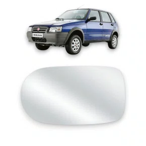 Lente Refil Retrovisor Uno Way Economy 2010 a 2013 Esquerdo