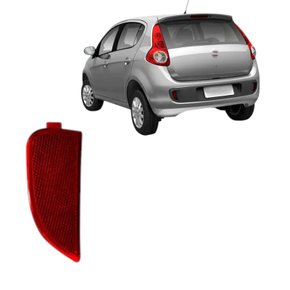 Lente Refletor Traseiro Parachoque Palio G3 2004 a 2014 Celebration Vermelho Esquerdo Motorista