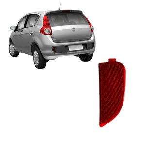 Lente Refletor Traseiro Parachoque Palio Novo 2012 a 2017 Vermelho Direito Caroneiro 
