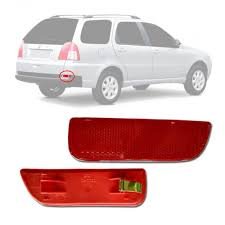 Lente Refletor Traseiro Parachoque Palio Weekend 2005 a 2008 Vermelho Direito Passageiro 
