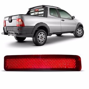 Lente Refletor Traseiro Parachoque Strada 2004 a 2023 Vermelho Direito Passageiro 