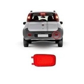 Lente Refletor Traseiro Parachoque Uno Novo G2 2011 a 2014 Vermelho Direito Passageiro 
