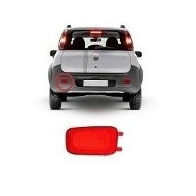 Lente Refletor Traseiro Parachoque Uno Novo G2 2011 a 2014 Vermelho Esquerdo Motorista 