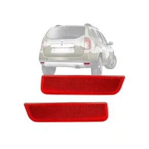 Lente Traseira Parachoque Refletor Duster 2010 a 2015 Lado Esquerdo Motorista
