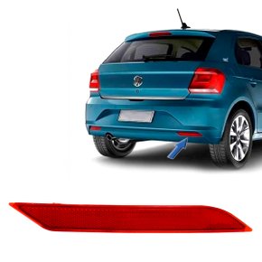 Lente Traseira Parachoque Refletor Gol G7 G8 2017 a 2022 Lado Esquerdo Motorista
