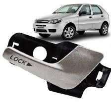 Maçaneta Dianteira Interna Palio Strada Weekend 2003 a 2016 Cinza Esquerdo Motorista