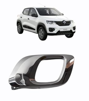 Macaneta Dianteira/Traseira Interna Kwid 2017 a 2021 Cromada Esquerdo Motorista 