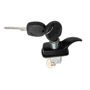 Maçaneta Ext. Tampa Motor C/Chave Preto Metal Fusca até 1996 Kombi 1967 a 1997 
