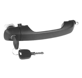 Maçaneta Externa Porta Fiesta Ecosport 2002 a 2014 Com Chave Preto Dianteiro Esquerdo Motorista