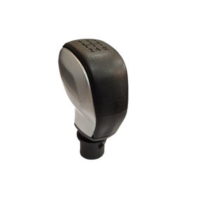 Manopla Bola De Cambio Peugeot 208 13/18   Preta Com Acabamento Em Prata